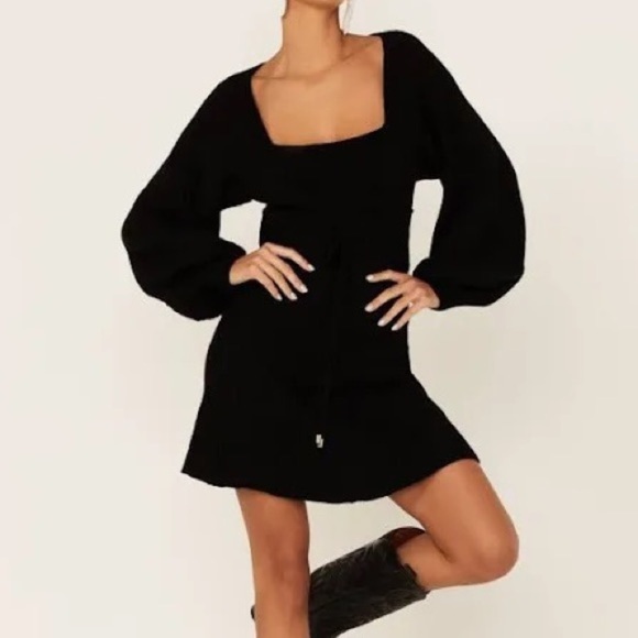 Free People Emmaline Balloon Sleeve Sweater Dress - Picture 9 of 10